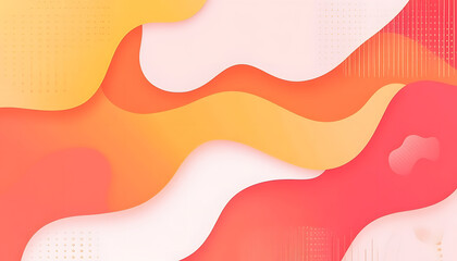 Abstract Orange Pink Wave Design Background