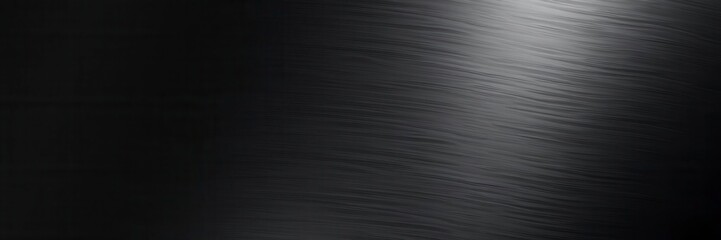 Sleek and reflective black aluminum background resembling a mirror surface, modern, metallic