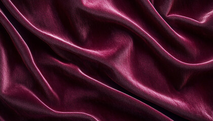 Fototapeta premium Burgundy velvet texture with soft reflections and rich tones, exuding luxury and elegance