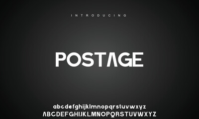 Abstract modern urban alphabet fonts. Typography sport, technology, fashion, digital, future creative logo font.
