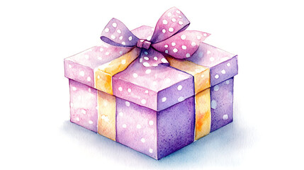 Obraz premium Watercolor Gift Box