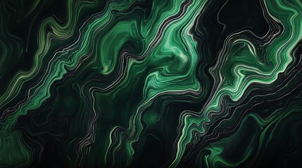 Fototapeta premium Deep green gradient transitioning to black edges