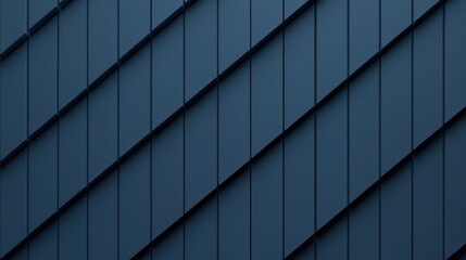 Textured blue wall with diagonal panels for modern architecture design