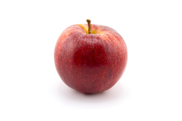 Isolated apples. Whole red apple fruit with slice (cut) isolated on white with clipping path