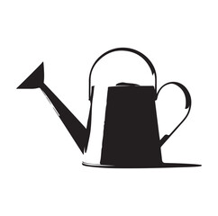 Watering can silhouette vector illustration