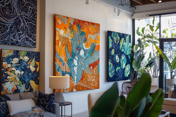  a diy fabric wall art project featuring beautifully crafted wall hangings