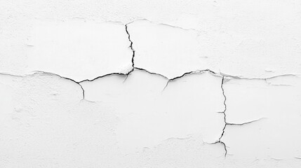 Obraz premium Cracked White Wall Texture with Detailed Surface Imperfections