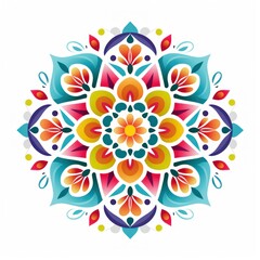 Colorful Mandala Patterns with Floral Designs