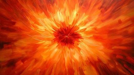 Bright orange burst radiating from the center