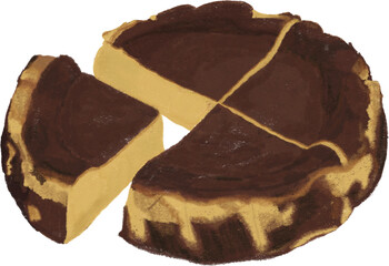Basque cheesecake bread dessert