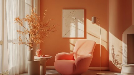 Soft orange tones with a gentle matte finish