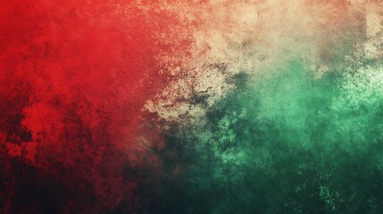 Bright red and green with a soft gradient transition