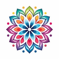 Fototapeta premium Colorful Mandala Patterns with Floral Designs
