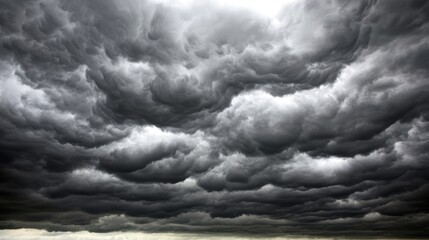 Obraz premium Dark Storm Clouds Rolling Over Landscape Before An Imminent Storm