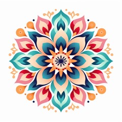 Obraz premium Colorful Mandala Patterns with Floral Designs