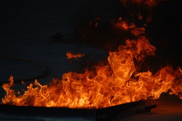 Fototapeta premium fire in the fireplace