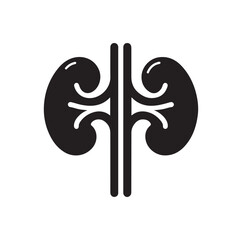 Kidney Icon silhouette vector illustration