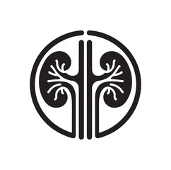 Obraz premium Kidney Icon silhouette vector illustration
