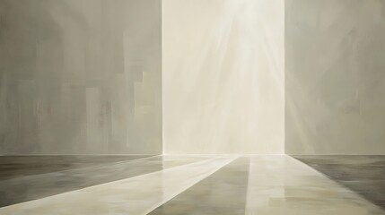 Abstract ivory light beams on a neutral base