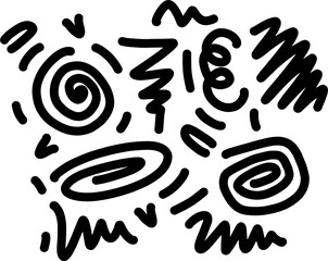 Doodle sketch style of Simple childish scribble on white background for concept design.