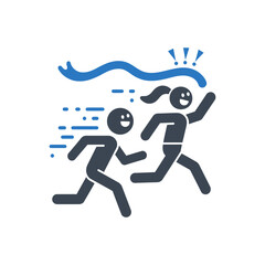 Runners Crossing Finish Icon