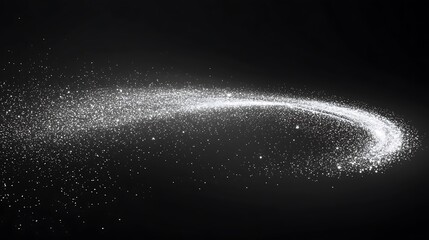 Circular sparkles scattered on a smooth dark backdrop