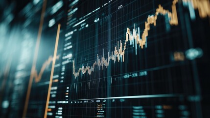 Abstract Financial Data Visualization with Stock Market Trends