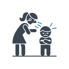 Scolding Child Sad Icon