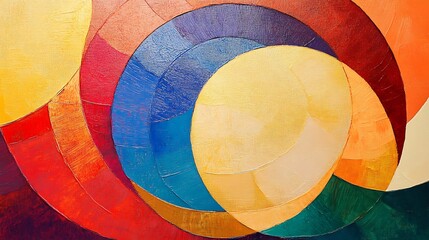 Abstract overlapping circular waves on a smooth canvas