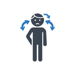 Confused Person with Arrows Icon