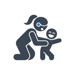 Child Playing Happy Icon