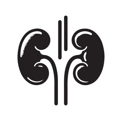 Kidney Icon silhouette vector illustration