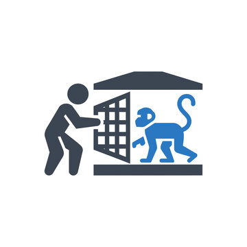 Opening Animal Cage Icon