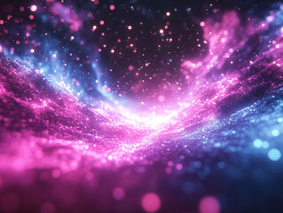 Fototapeta premium Neon magenta and cyan color blast with glowing highlights, creating an intense and bold backdrop