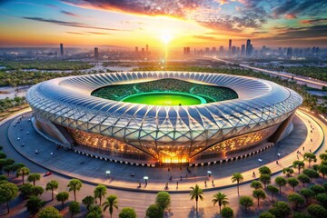 Football Stadiums Pitch Saudi Arabia.