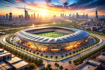 Football Stadiums Pitch Saudi Arabia.