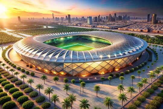 Football Stadiums Pitch Saudi Arabia.