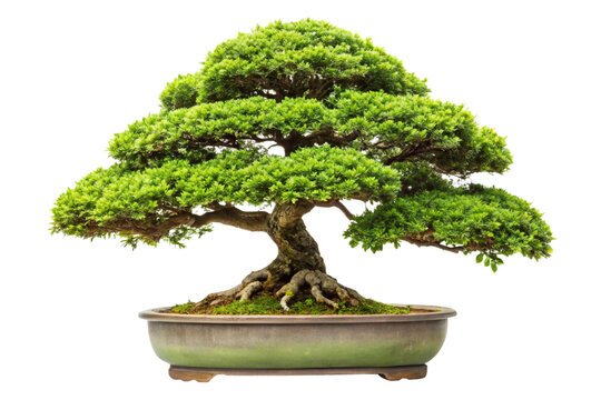 bonsai tree isolated on white