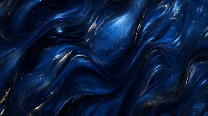 Blue and black background with shimmering light effects