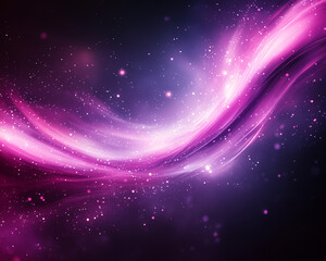 Obraz premium Radiant purple and pink burst with flowing light trails, creating a lively, vivid atmosphere ideal for creative projects