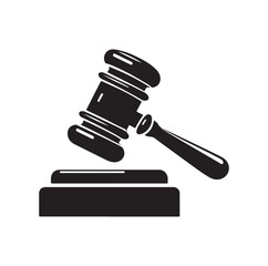 Judge Gavel silhouette vector illustration
