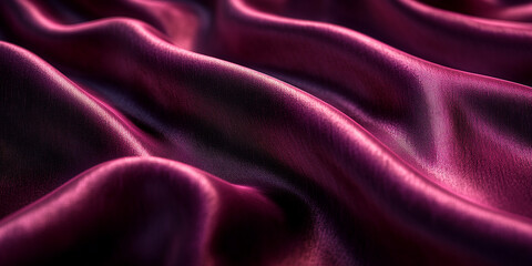 Fototapeta premium Smooth burgundy velvet illuminated with soft light, exuding an opulent, refined texture
