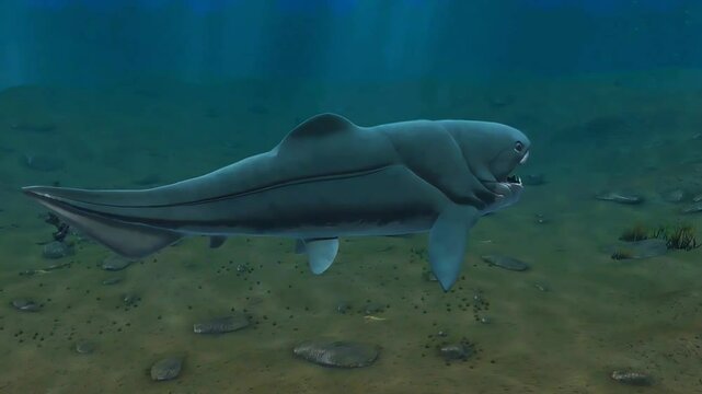 Prehistoric armoured fish dunkleosteus