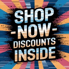 Fototapeta premium Shop Now Discounts Inside Beach Summer Sale