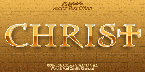 Christ Vector Text Effect Editable Alphabet Religion Jesus Christian God