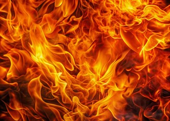 Abstract Fire Pattern: Orange, Yellow, Red Hues - High Depth of Field Photography