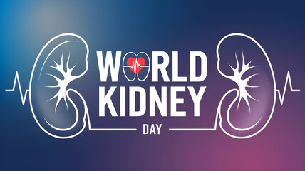World Kidney Day banner design ,World Kidney Day card with typography design.