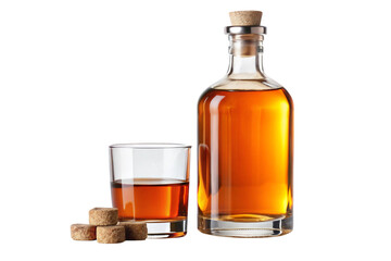 bottle and glass of brandy