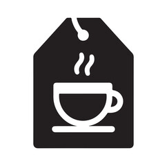 tea bag icon silhouette vector illustration