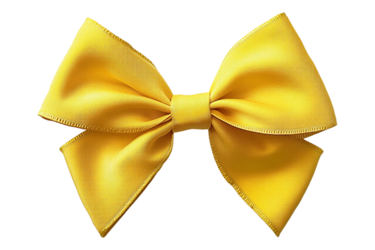 A bow, isolated on a transparent background, ideal for decorative, fashion, or gift-related designs